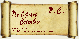 Miljan Cumbo vizit kartica